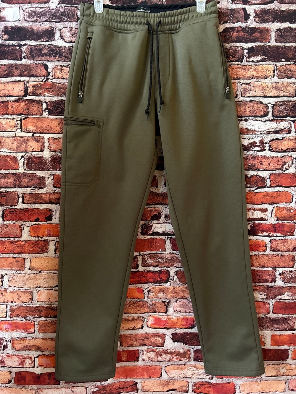 Weatherproof Men’s Olive Green Cargo-Style Jogger Sweatpants Size Small